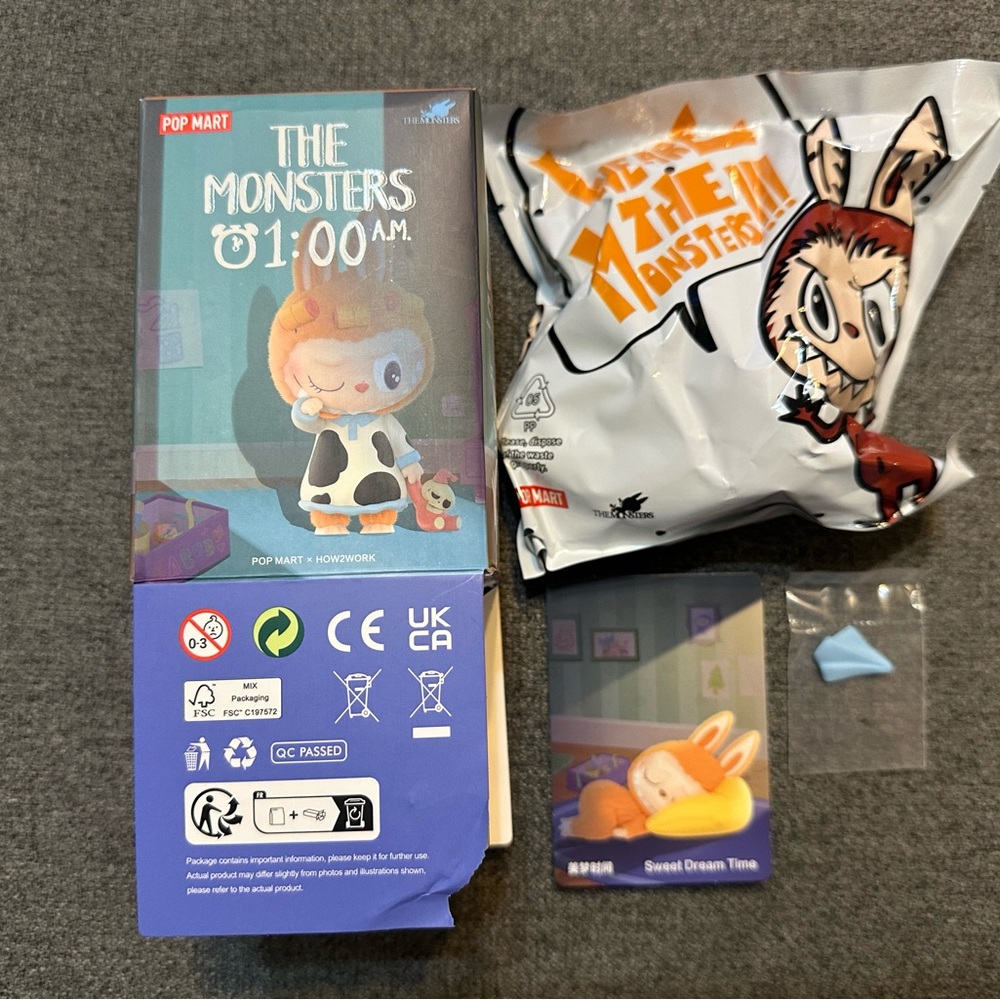 Pop Mart The Monsters 1:00am Confirmed Blind Box Sweet Dream Time Labubu Figure